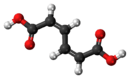  Ball-and-stick model of the cis,cis-muconic acid molecule