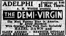 Black and white newspaper ad.