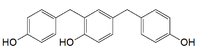 Chemical structure of 2,4-bis(4-hydroxybenzyl) phenol