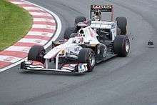 Nick Heidfeld hits the rear of Kamui Kobayashi