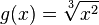 g(x) = \sqrt[3]{x^2}