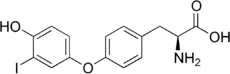 Skeletal formula of 3'-monoiodothyronine