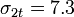 \sigma _{2t}=7.3