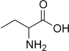 Skeletal formula of α-aminobutanoic acid