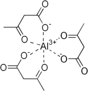 Skeletal formula of aluminium acetoacetate