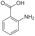 Skeletal formula of anthranilic acid