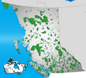 Map showing the location of White River Provincial Park