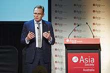  BHP Billiton CEO Andrew Mackenzie speaking at Asia Society Australia, 2014