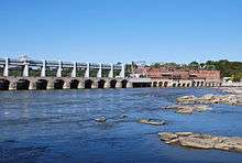 A small hydroelectric power station.