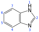 Skeletal formula with numbering convention