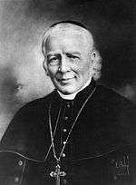 A smiling tonsured man in Roman Catholic priest's vestments.