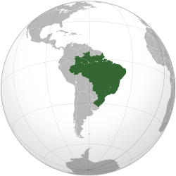 Map showing Brazil