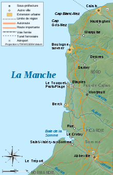 Carte de la Côte d'Opale