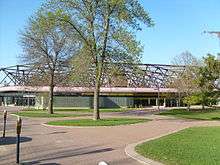 Outside of Carver–Hawkeye Arena in Iowa City, Iowa.