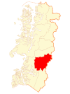 Map of Cochrane commune in Aisén Region