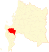 Location of the Curanilahue commune in the Biobío Region