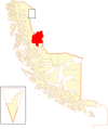 Location of the Torres del Paine commune in the Magallanes Region