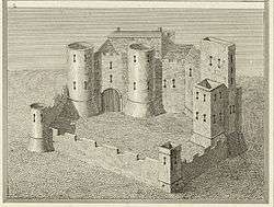  Crickhowell Castle. From a Survey in the beginning of the 6th Cent by James Basire 1730–1802