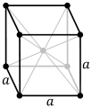 Body-centered cubic crystal structure for vanadium