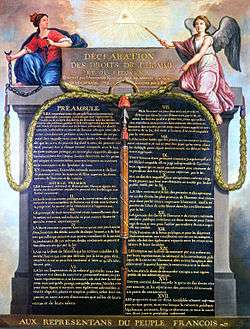 Representation of the Declaration of the Rights of Man