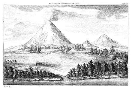 Volcano drawing by Krasheninnikov