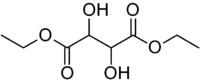 Skeletal formula of diethyl tartrate