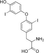 Skeletal formula of the 3,3'-diiodothyronine molecule