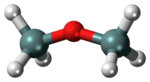 Ball-and-stick model of the disiloxane molecule