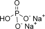 Structural formula of disodium phosphate