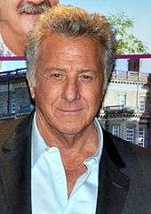 Photo of Dustin Hoffman at the Paris premiere of Quartet.