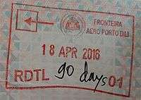 Entry stamp