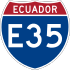 Ecuador Highway 35 marker