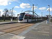 Edinburgh tram at Gogarburn