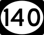 Route 140 marker