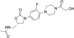 Skeletal formula of eperezolid