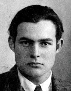 1923 photograph of Ernest Hemingway