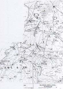 Detail of Falls Map 9 shows EEF attacks from 12 to 14 November and infantry attack on 13 November