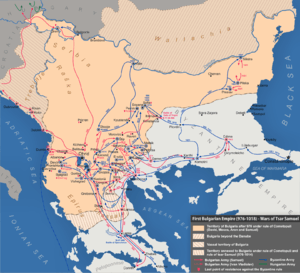 A map of Bulgaria c.1000