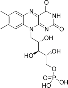 Skeletal formula of flavin mononucleotide