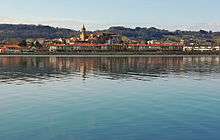 Hondarribia as seen from Hendaye