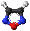 Skeletal formula of furazan