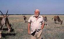 Gerald Durrell in  Askania Nova, 1985