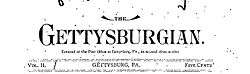 Original Gettysburgian masthead, date unknown