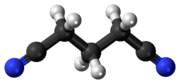 Ball-and-stick model of the glutaronitrile molecule