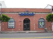 A comedy club on a street in Los Angeles, California.