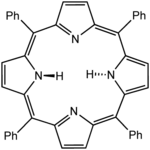 Lewis structure for meso-tetraphenylporphyrin