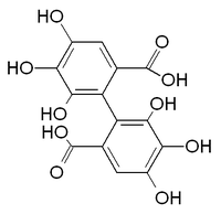 Chemical structure of hexahydroxydiphenic acid