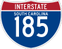 Interstate 185 marker