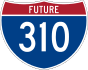 Interstate 310 marker