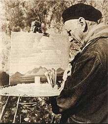 Jacobus Hendrik Pierneef at work (before 1957)